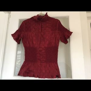 Yoshiki Hishinuma woven crinkle blouse